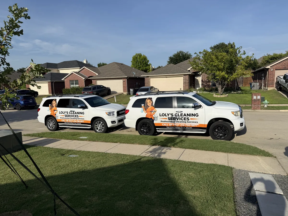 Loly's Cleaning Service service trucks